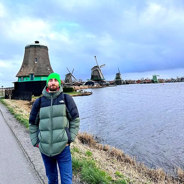 Dr Eren among the windmills in the Netherlands
